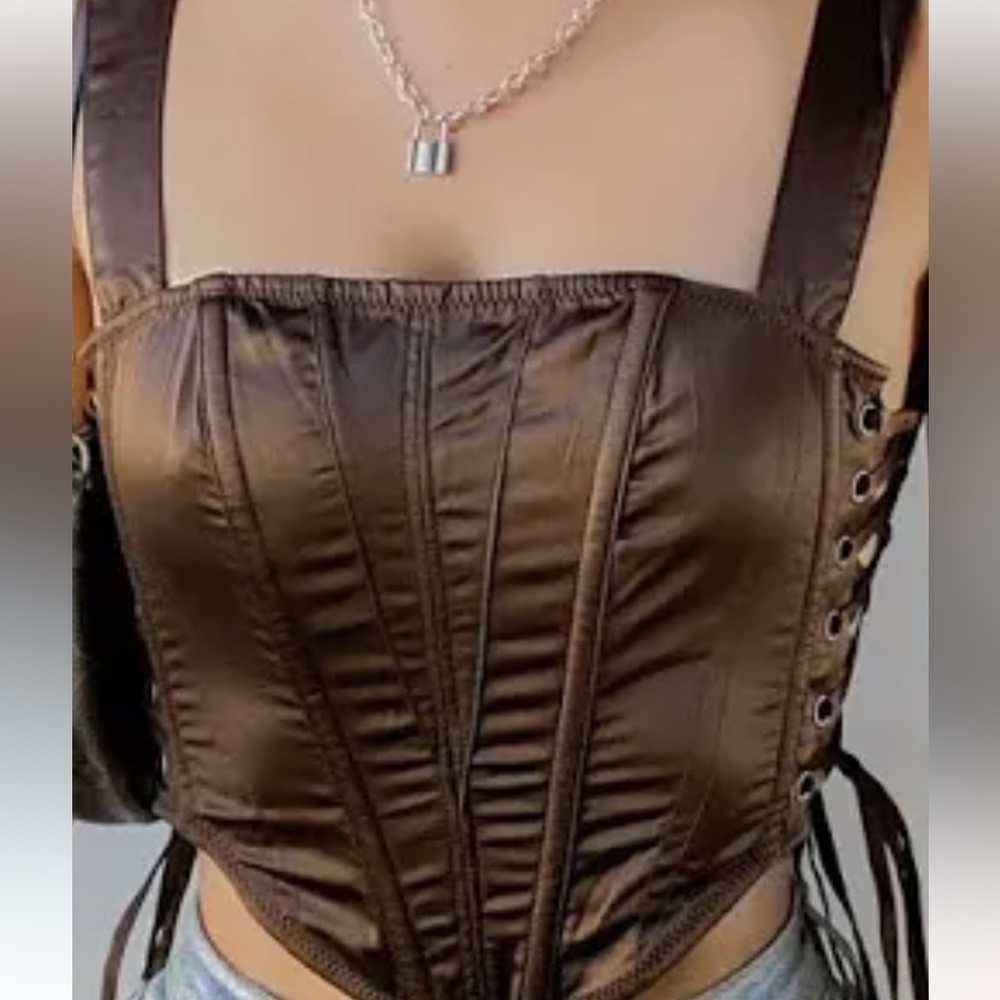 Urban Outfitters Brown Corset Top